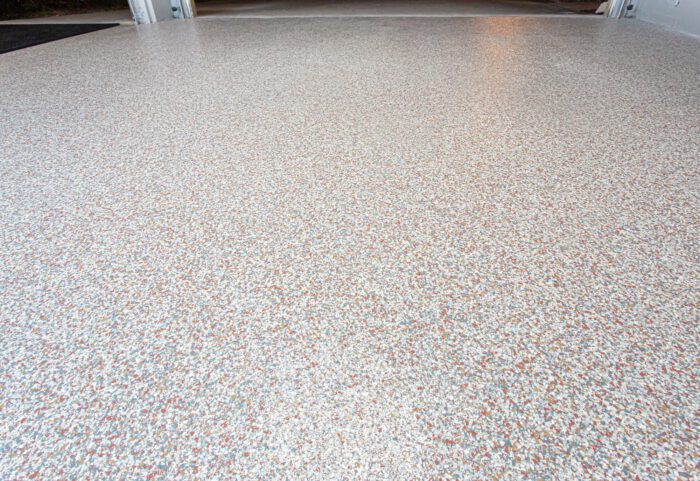 Polyaspartic garage floor finish